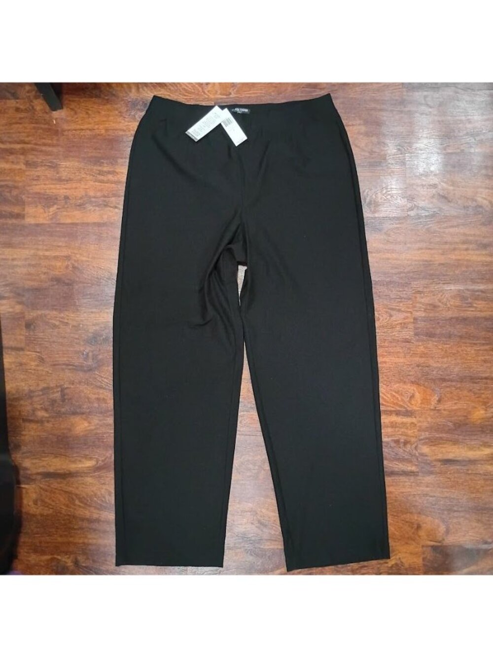 Eileen Fisher Womens Washable Stretch Crepe Straight Pants Black Size 1X Oeko - Picture 2 of 14